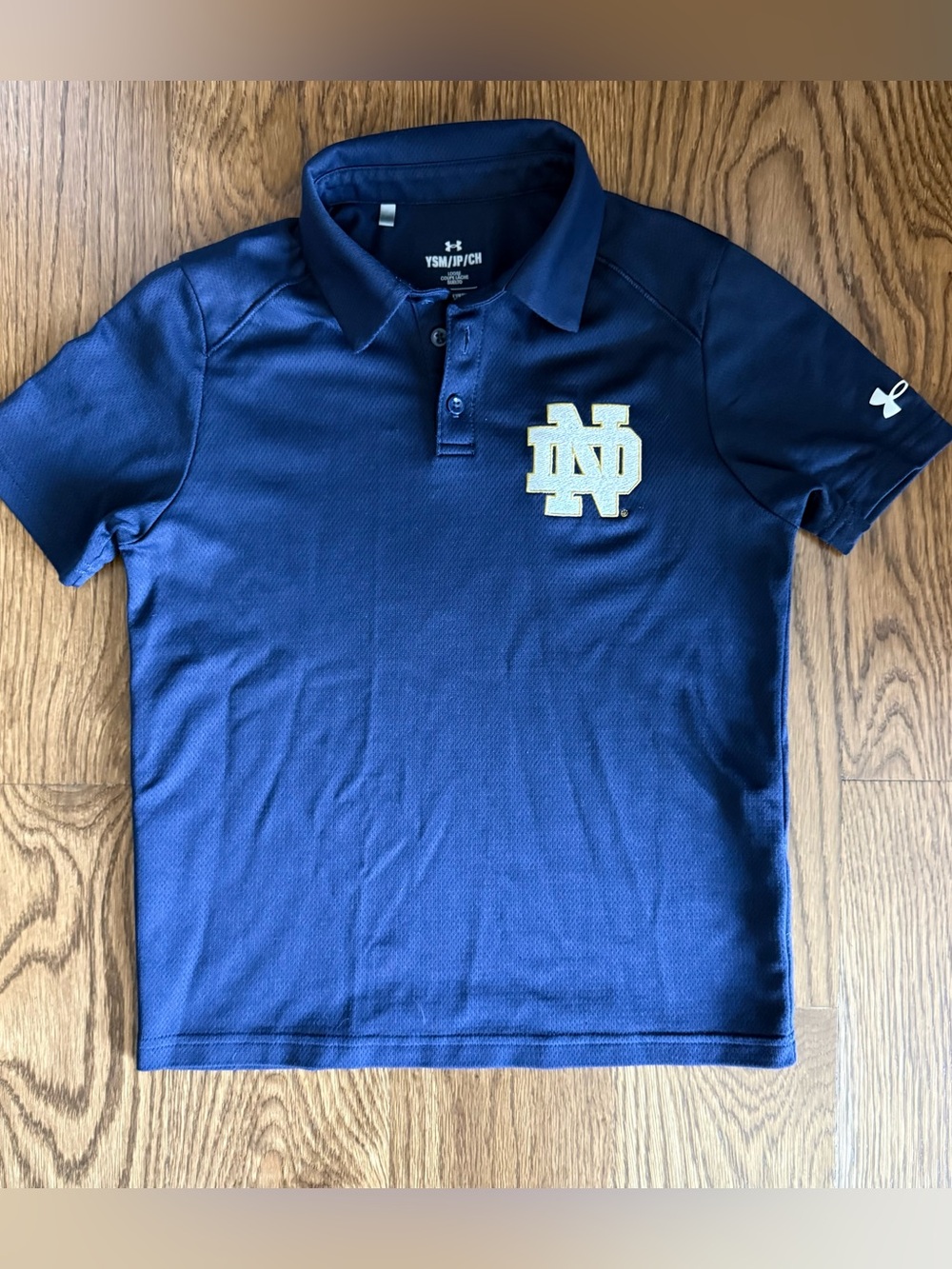 Under Armour Boys Notre Dame Navy Polo